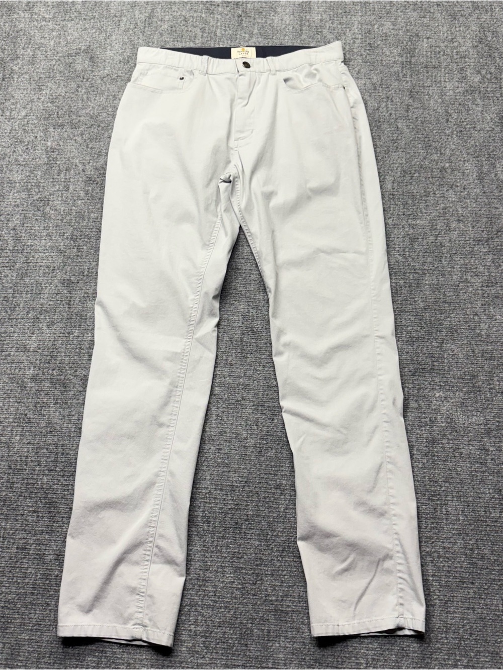 Marine Layer Pants Mens 32x32 Gray Breeze 5 Pocket Slim Fit Casual Beach Golf